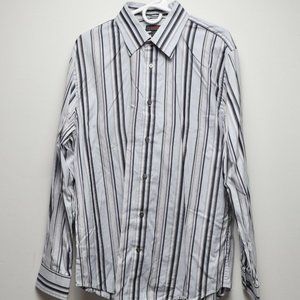 EXPRESS PREMIUM WOVEN CLOTH BUTTON SHIRT LARGE-EUC